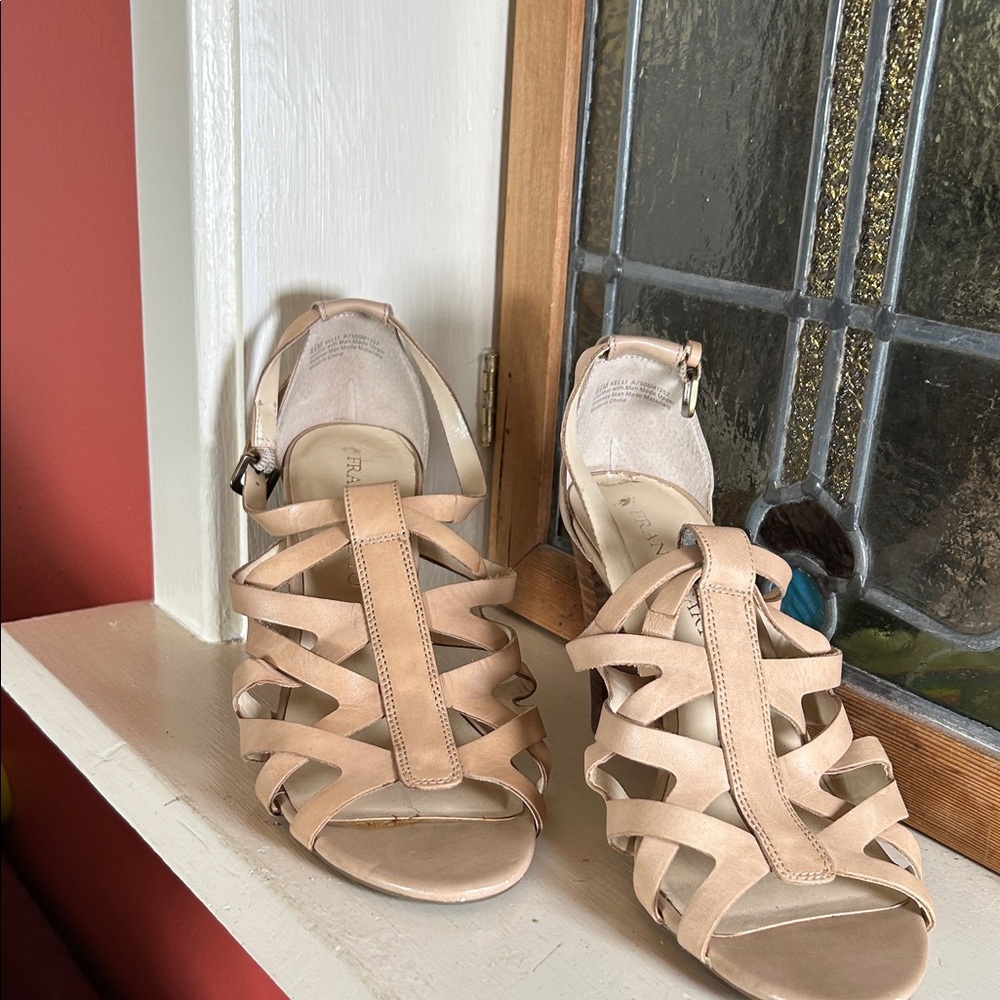 Franco Sarto Tan Strappy Sandals